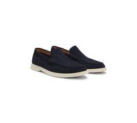 BOSS Mocassins en cuir suédé avec logo embossé - Style Sienne_Loaf_sd_N, 50543083 Bleu foncé 39