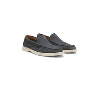BOSS Mocassins en cuir suédé avec logo embossé - Style Sienne_Loaf_sd_N, 50543083 Gris sombre 40
