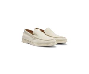 BOSS Mocassins en cuir suédé avec logo gravé en creux - Style Sienne_Loaf_sd_N, 50543083 Blanc 40