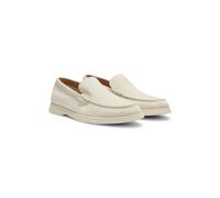 BOSS Mocassins en cuir suédé avec logo gravé en creux - Style Sienne_Loaf_sd_N, 50543083 Blanc 43