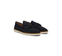 BOSS Mocassins en cuir suédé avec pampilles - Style Hedley_Loaf_sdts, 50568771 Bleu foncé 39
