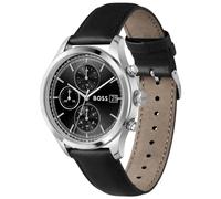 BOSS Montre chronographe Stratus avec bracelet en cuir noir - Style STRATUS, 58733291 Noir pcs.