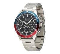 BOSS Montre à affichage analogique 'TROPER' bleu / rouge / noir / argent, Taille One Size