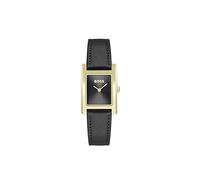BOSS Montre À Mouvement Quartz Deux Aiguilles pour Femme Collection Lucy avec Bracelet en Cuir Noir - 1502742