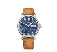 BOSS Montre Analogique à Quartz pour Homme Collection PILOT VINTAGE avec Bracelet en Cuir Marron Clair - 1513331