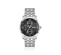 BOSS Montre avec cadran noir et bracelet à maillons - Style PRINCIPLE MASTER, 58564971 Couleur argentée pcs.
