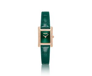 BOSS Montre avec cadran vert à strass et bracelet en cuir vert - Style LUCY PRECIOUS, 58565061 Vert pcs.