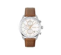 BOSS Montre Chronographe à Quartz avec Calendrier pour Homme Collection Grand Prix 44 avec Bracelet en Acier Inoxydable ou en Cuir