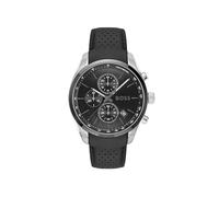 BOSS Montre Chronographe à Quartz avec Calendrier pour Homme Collection Grand Prix 44 avec Bracelet en Cuir Noir - 1514224