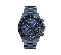 BOSS Montre Chronographe à Quartz pour Homme 43 mm Collection Hero avec Bracelet en Acier Inoxydable Maillons ou Maille, Fonction Date, 3 sous-Cadrans, Résistance à l'eau 5ATM