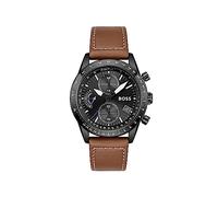 BOSS Montre Chronographe à Quartz pour Homme avec Bracelet en Cuir Marron Clair - 1513851