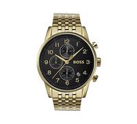 BOSS Montre Chronographe à Quartz pour homme Collection Navigator avec Bracelet milanais en acier inoxydable ou en cuir