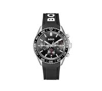 BOSS Montre chronographe à cadran noir et bracelet en silicone - Style RUNNER, 58137096 Noir pcs.