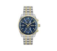 BOSS Montre Chronographe à Quartz pour Homme Collection SKYTRAVELLER avec Bracelet en Acier Inoxydable à Deux Coloris - 1514247