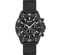 BOSS Montre chronographe à cadran noir et bracelet en tissu - Style ADMIRAL RESPONSIBLE, 58108758 Assorted-Pre-Pack pcs.