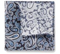 BOSS Pochette de costume en soie pure imprimée d’un motif cachemire - Style H-POCKET SQ-222, 50582856 Bleu à motif pcs.