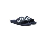 BOSS Mules confectionnées en Italie avec grand logo - Style Aryeh_Slid_npvlg, 50536835 Bleu foncé 42