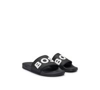 BOSS Mules confectionnées en Italie avec logo en relief - Style Kirk_Slid_rblg_N, 50498241 Noir 47