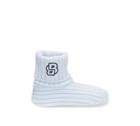 BOSS Mules en maille de coton à monogramme Double B pour bébé - Style J52720/77101M, J52720 bleu clair 22