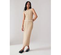 BOSS Natural Fovina Knitted Sleevless Dress Natural Small