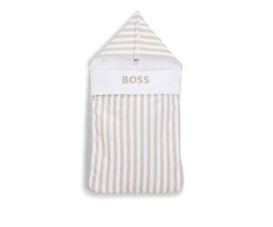 BOSS Nid d'ange en coton à rayures à logo brodé - Style J53099/249UNQ, J53099 Beige ONESI