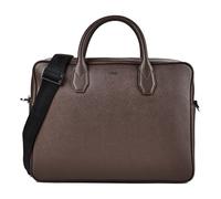 Boss Northon Attaché-case Cuir véritable 38 cm gris