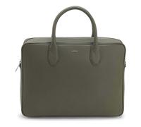 Boss Northon Attaché-case Cuir véritable 38 cm olive