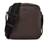 BOSS Sac reporter avec lettres logo argentées - Style Northon_NS zip, 50567390 Marron foncé pcs.