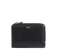 BOSS Porte-monnaie Numah – cuir de vache finement grainé – Noir – Femme