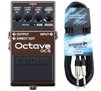 Boss OC-5 Oktave Pédale d'effet + câble de guitare Keepdrum