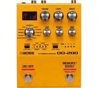 Pédale Hybrid Drive OD-200 BOSS, un design hybride avec circuits analogique et numérique, douze modes d'Overdrive