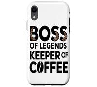 Boss of Legend Keeper of Coffee Lover Employé De Bureau Coque pour iPhone XR