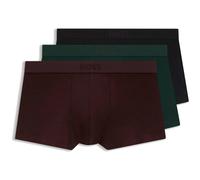 BOSS Lot de trois boxers courts en coton stretch avec taille logo - Style Trunk 3P BOSS ONE, 50544263 Noir / Vert / Bleu XXL