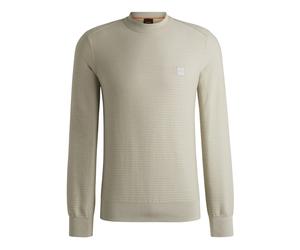 Boss Orange - Pull en maille mélangée cachemire - Homme - Sweatshirts et sweats à capuche - Vert - Taille: M