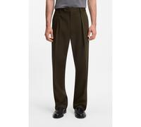 BOSS Pantalon BECKHAM x BOSS en coton à micro motif - Style Trousers-252_DB, 50554875 Vert 44