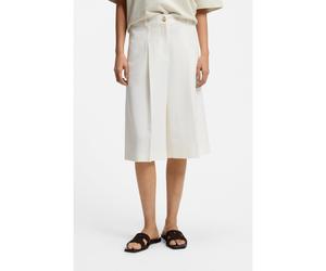 BOSS Pantalon bermuda plissé sur le devant - Style C_Talarina1, 50559835 Naturel 42