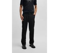 BOSS Pantalon cargo Relaxed en tissu stretch - Style Skaty-Cargo, 50534054 Noir 36/30
