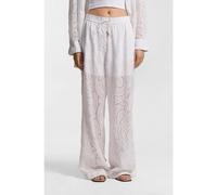 BOSS Pantalon coupe décontractée avec fleurs brodées - Style Talisya, 50556220 Naturel 38