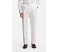 BOSS Pantalon coupe décontractée en lin avec plis sur le devant - Style H-Perino-PL-DTL-262, 50563231 Blanc 48