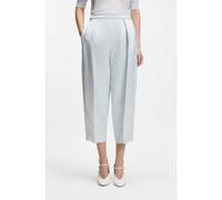 BOSS Pantalon coupe décontractée en satin avec plis sur le devant - Style Taphea, 50558313 bleu clair 46