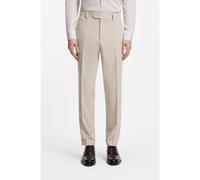 BOSS Pantalon coupe fuselée en tissu seersucker en laine mélangée - Style L-Peet-Flat-253, 50561681 Beige 52
