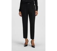 BOSS Pantalon court Regular en crêpe infroissable - Style Tapiah, 50490037 Noir 36