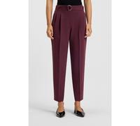BOSS Pantalon court Regular en crêpe infroissable - Style Tapiah, 50490037 Rouge sombre 36
