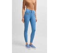 BOSS Pantalon d’équitation extensible agrippant - Style HAILEY FULL HIGH BREECHES, B5W1303 Bleu L