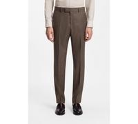 BOSS Pantalon de costume Slim Fit en mohair, soie et lin - Style H-Genius-B1-262, 50562605 Marron foncé 50