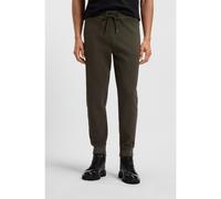 BOSS Pantalon de survêtement en coton stretch avec bas de jambes resserrés - Style H-Lamont 101, 50532772 Vert sombre S