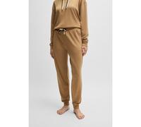 BOSS Pantalon de survêtement resserré au bas des jambes avec cordon de serrage à rayures emblématiques - Style CP Stripe_Pants Cuff, 50524759 Brun chiné M