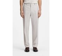 BOSS Pantalon droit en laine vierge et coton - Style C-Piero-263, 50567567 Blanc 56
