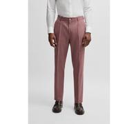 BOSS Pantalon habillé en laine mélangée à de la soie avec motif - Style C-Perin-PL-252, 50542789 Rose foncé 98
