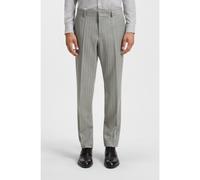 BOSS Pantalon habillé en laine vierge à rayures - Style H-Genius-253, 50558605 Argent 98